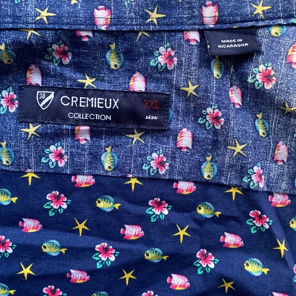 Cremieux Island Capri Collection Fish Print Long-Sleeve Woven Shirt. - Picture 9 of 11